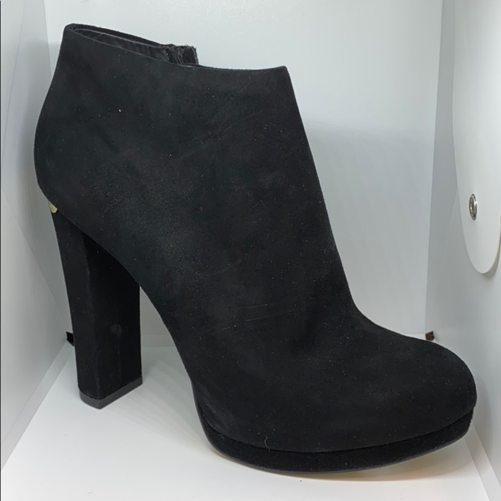 MICHAEL KORS BLACK LEATHER ANKLE BOOTIES 8.5 NWT